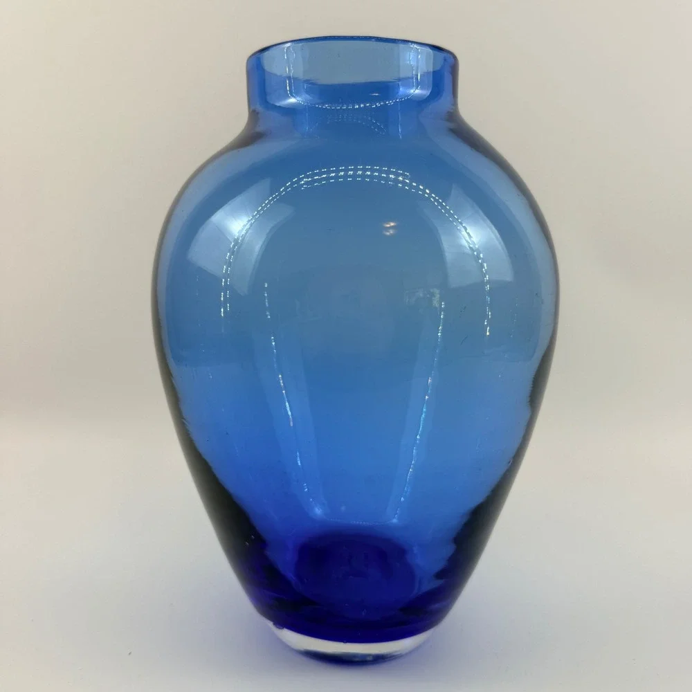 Blenko 8821M Azure‎ Blue Vase Hank Adams 10
